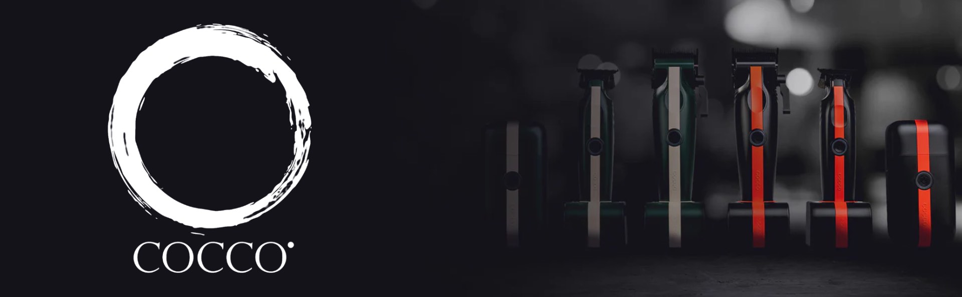 COCCO Veloce Lite bundle black red clipper trimmer shaver professional barber tools lineup