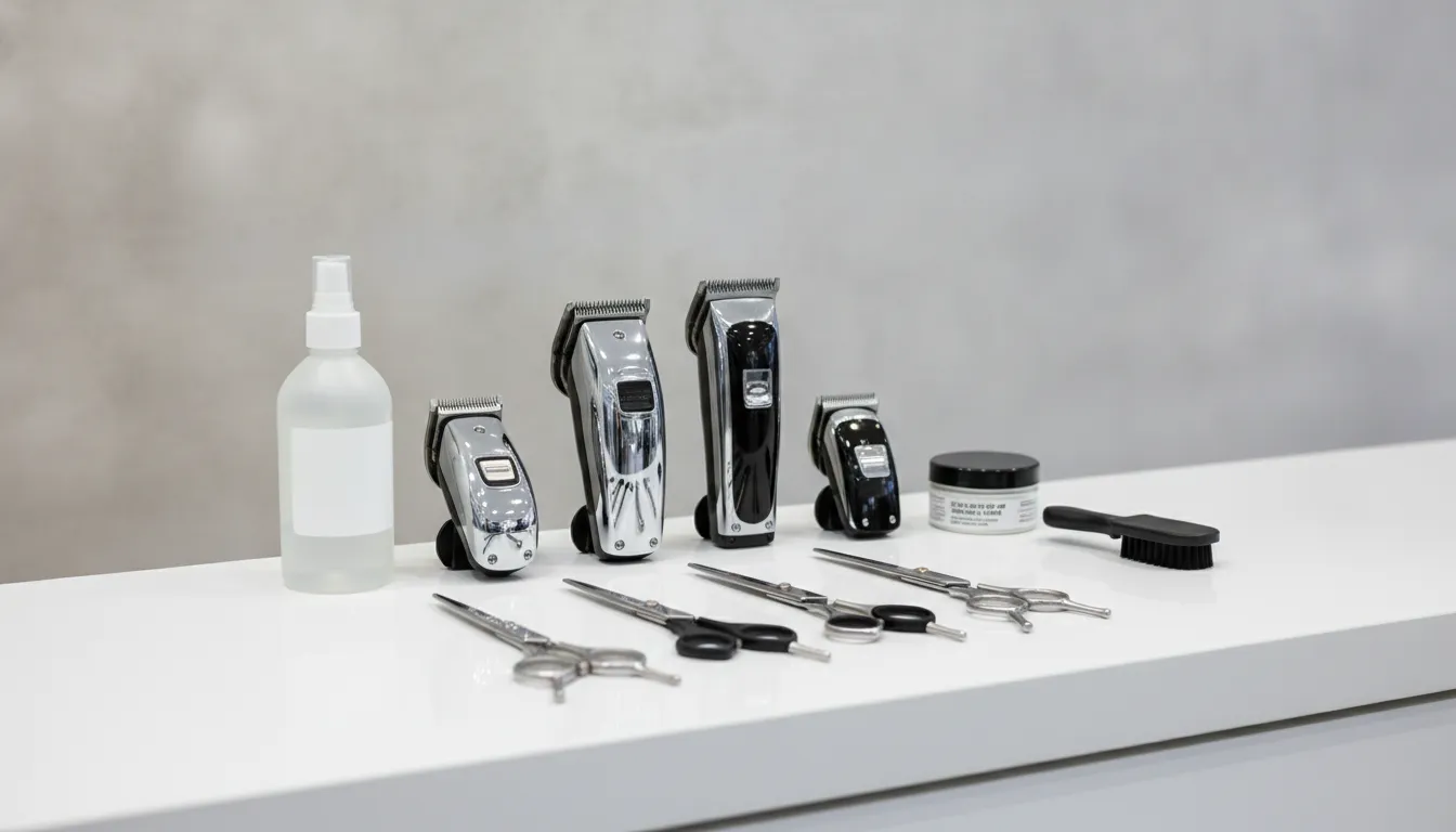 Professional barber equipment at a Las Vegas supply store